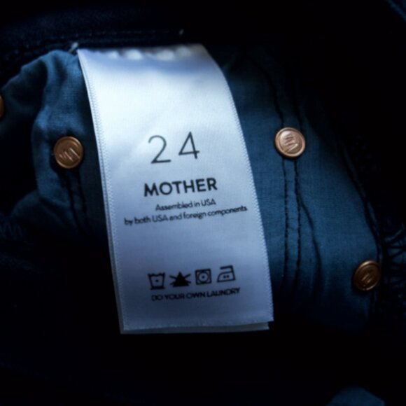 Mother 24 The Insider Crop Step Fray Dark Wash Jeans - Picture 6 of 9